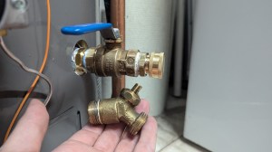 Upgraded Water Heater valve for a faster and better yearly flush 